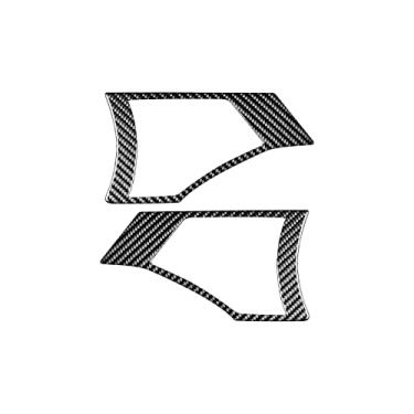 Imagem de REPOYUL Capa de alto-falante de porta lateral de carro de fibra de carbono compatível com Mazda Axela 2020 Tweeters de canto de porta frontal Adesivo de moldura decorativa interior