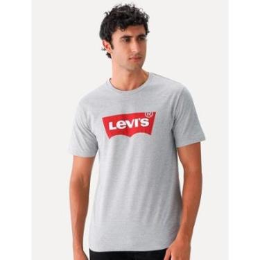 Imagem de Camiseta Levis Masculina Logo Batwing Cinza Mescla-Masculino