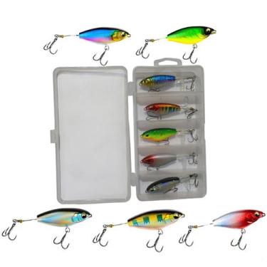 Imagem de Isca Artificial Pesca 5 Peixes Realista Tucunare Robalo Lambari Tainha