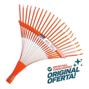 Imagem de Vassoura Para Jardim Metálica 22 Dentes S/cabo Rastelo Grama Limpeza E