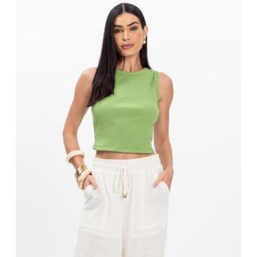 Imagem de Regata Feminina em Ribana Rovitex Verde, GG, Verde