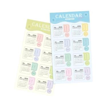 Imagem de Adesivos De Calendário Estéticos Coloridos 2026, 2 Folhas Com Abas De 