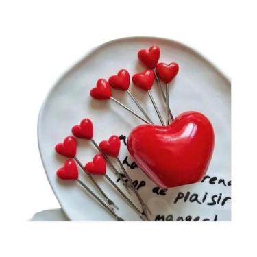 Imagem de Conjunto De Garfos De Frutas Em Aço Inoxidável Em Forma De Coração Com