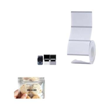 Imagem de Papel De Etiqueta Térmica Colorida Niimbot M2 Branco Prata Transparent