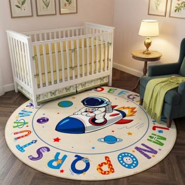 Imagem de Kiginara Tapete redondo do alfabeto azul 3,4