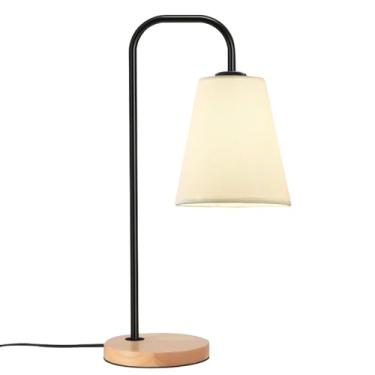 Imagem de YIKEGE LICHT Abajur de mesa de madeira, luminária de cabeceira pequena e fofa E26 com a...