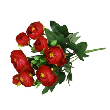 Imagem de Flor artificial – palitos falsos realistas significativos – Decorações florais realistas eternas de camélia para vaso sala de estar, pátio, quarto, aniversários, , passarela, jardim