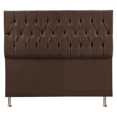 Imagem de Cabeceira Casal 1,40m Suede Marrom