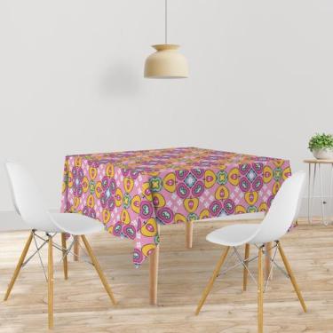 Imagem de Toalha De Mesa Quadrada Tecido Oxford Formas Abstratas TL26 - 140x140c