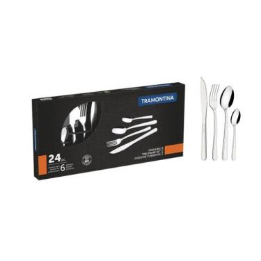 Imagem de Faqueiro Búzios em Aço Inox com Detalhe 24 Peças - Tramontina, Inox, 2