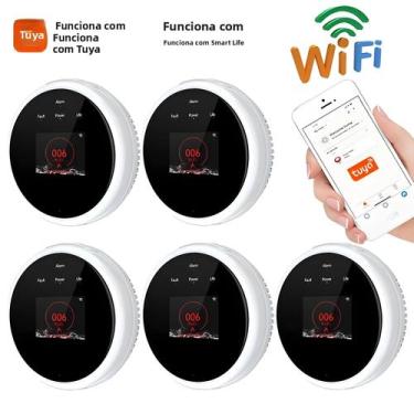 Imagem de Sensor De Gás WiFi, Detector De Vazamento De Gás Natural, Alarme Para 