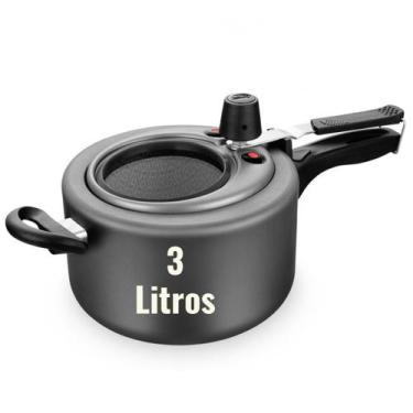 Imagem de Panela de Pressao 3 Litros -4 cores - COR:GRAFITE - MTA, Grafite
