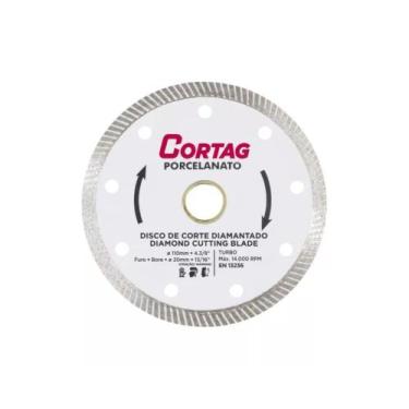 Imagem de Disco Diamantado Cortag Porcelanato Turbo Corte Seco 10 mm