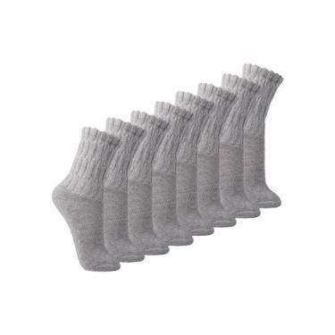 Imagem de Kit com 8 Pares de Meias Aeróbica Lupo 4810-003, Cinza, 37-40