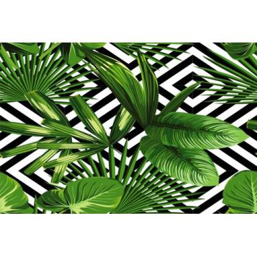 Imagem de Painel de Lona Folhas Da Praia Tropical Fundo Formas - Fabrika de Fest