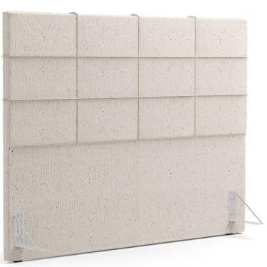 Imagem de Cabeceira Cama Box Casal 140 cm Roma W01 Linho Cru - Lyam - Lyam Decor