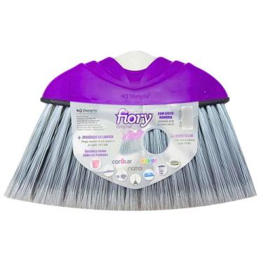 Imagem de Vassoura Fiory Plumada Cinza Unidade Sem Cabo