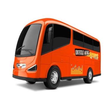 Imagem de Micro Ônibus Micro Bus - Carrinho Infantil 28cm - Omg Kids, Laranja