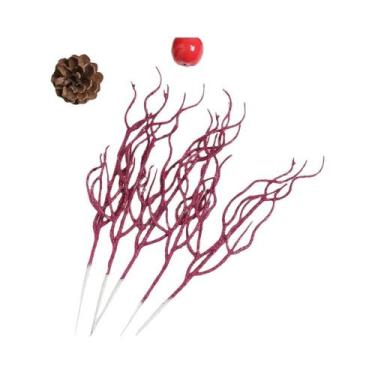 Imagem de Buquê De Ramos Coloridos Artificiais Para Decoração De Árvore De Natal