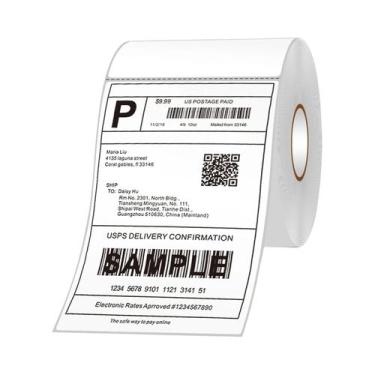 Imagem de Rolo De Etiquetas Térmicas Autoadesivas Para Impressora Multiuso, Pape