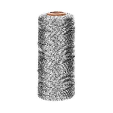 Imagem de Corda De Macramê Dourada E Prateada 1mm 100 Metros Fita Para Artesanat