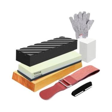 Imagem de Kit De Pedra De Afiar Facas De Cozinha De Dupla Face, Ferramenta De Af