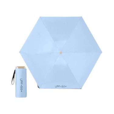 Imagem de Guarda-chuva Portátil Mini Dobrável Com Proteção UV UPF50+ Para Viagem