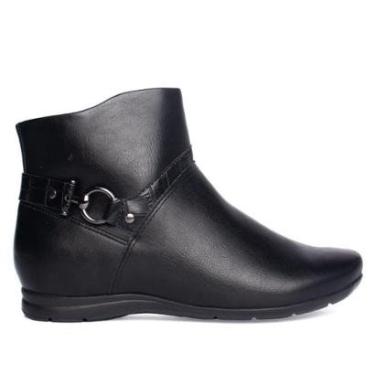 Imagem de Bota Feminina Comfortflex Cano Curto Preto-Feminino