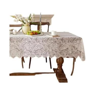 Imagem de Toalha De Mesa Bege Phoenix Tecida Para Uso Decorativo Festivo Em Casa