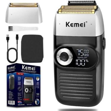 Imagem de Máquina de Barbear Profissional Aparador de Pelos Sem Fio Recarregável