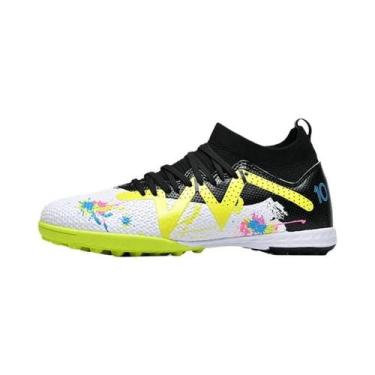 Imagem de Chuteiras Unissex Modernas De Cano Alto Em Quatro Cores Com Travas TF 