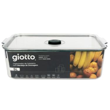 Imagem de Pote 5 Litros Hermetico vedação Silicone Organizador Geladeira Giotto 