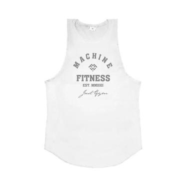 Imagem de Camiseta Sem Mangas De Algodão Masculina, Top Musculoso Para Treino Na