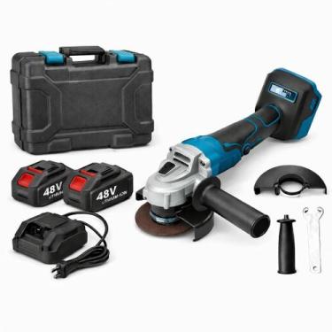 Imagem de Esmerilhadeira Lixadeira Angular Elétrica Sem Fio 48v Brushless 2 Bate