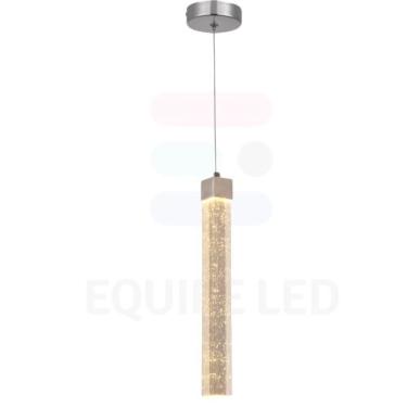 Imagem de Luminária Empire Quadrado Pendente Bolhas Cristal Cabeceira Original D