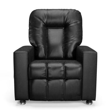 Imagem de Poltrona Do Papai Reclinável Sora Principal Para Cinema Pu Fibra Siliconada Preto D'Rossi