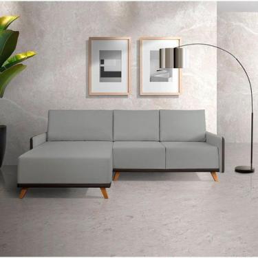 Imagem de Sofá 4 Lugares com Chaise Lado Esquerdo 258cm em material sintético Ge