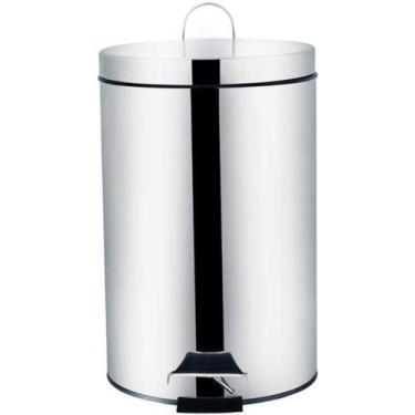 Imagem de Lixeira de Aço Inox com Pedal MOR Agata 12 Litros