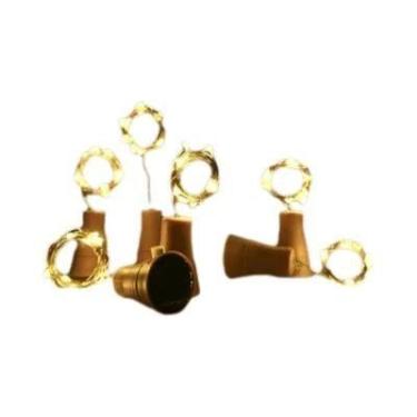 Imagem de Luzes De Cordão Solar Para Garrafa De Vinho Com 20 LEDs, Fio De Cobre,