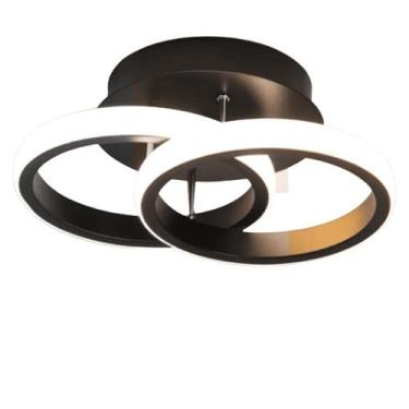 Imagem de Luminaria Plafon Teto Pendente Quadrado Luz Led Sobrepor 22w Quarto Sa