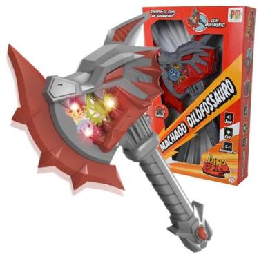 Imagem de Machado Dinossauro Infantil Brinquedo Dino Luz Som Movimento - Dm Toys