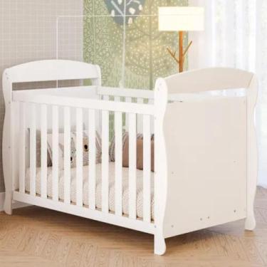 Imagem de Berço Americano Marquesa 100% Mdf 3 Em 1 Mini Cama Peroba, Branco