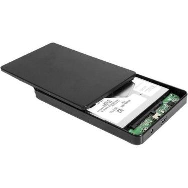 Imagem de Case para HD Externo 2,5" CH-210BK com Suporte para Disco Rígido e SSD SATA e Capa Robu...