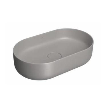 Imagem de Cuba de Apoio para Banheiro Oval 50cm L14050 Slim Soft Antracite - Dec
