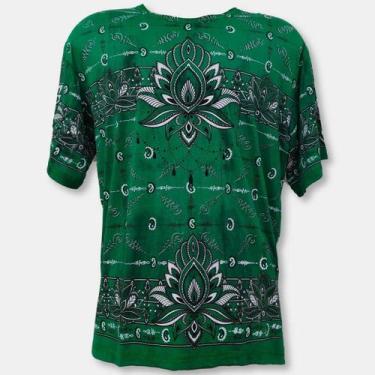 Imagem de Camiseta Indiana Masculina Bata Malha Fria Tamanho GG - - Sarat Moda I