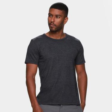 Imagem de Camiseta Hering Slim Básica Masculina, Chumbo, Cinza, M