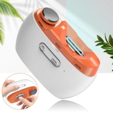 Imagem de Cortador de unhas elétrico WEIHUINET 2 em 1 com laranja claro