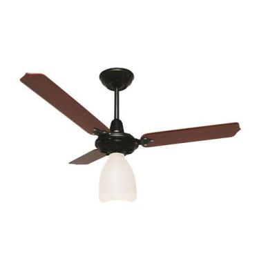 Imagem de Ventilador de Teto Loren-Sid Diplo M2 Lumi Preto 3V 127V com Pás de Ma