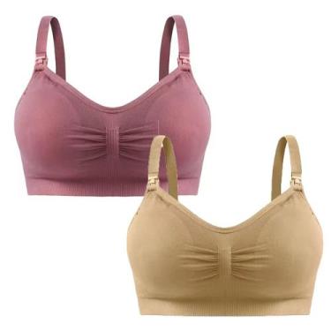 Imagem de Kit2 Sutia Amamentação Reforçado Lingerie Roupa Maternidade COR:PRETO-