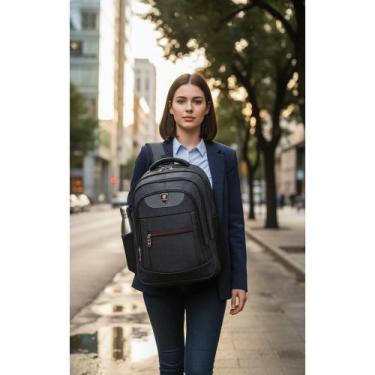 Imagem de Mochila Grande 50L Notebook Reforçada Confortável Preta - Congratulati